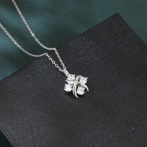 925 Sterling Silver Elegant Zircon Cross Pendant Necklace In Sterling Silver – Timeless Luxury Jewelry