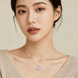 925 Sterling Silver Elegant Zircon Pendant With Interlocking Rings And Sparkling Accents – Timeless Jewelry Piece