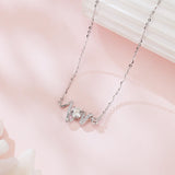 925 Sterling Silver Elegant Moissanite Necklace With Love Pendant: Timeless Elegance In Every Sparkle