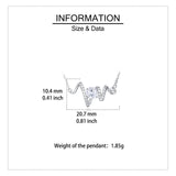 925 Sterling Silver Elegant Moissanite Necklace With Love Pendant: Timeless Elegance In Every Sparkle