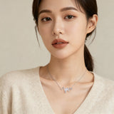 925 Sterling Silver Elegant Moissanite Necklace With Love Pendant: Timeless Elegance In Every Sparkle