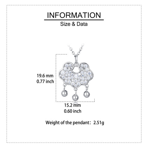 925 Sterling Silver Elegant Moissanite Floral Pendant Necklace With Dangling Spheres