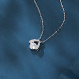925 Sterling Silver Elegant Moissanite Pendant Necklace In Plated with White Gold – Timeless Luxury Jewelry