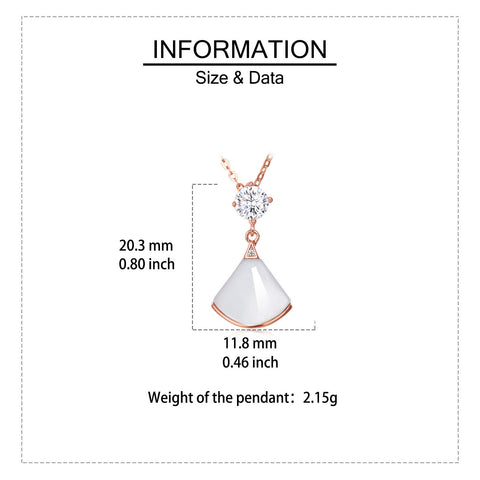 925 Sterling Silver Rose Gold Moissanite Pendant Necklace With Pearl Cone Charm