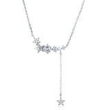 925 Sterling Silver Stunning Star Moissanite Necklace: Elegant Celestial Charm Meets Timeless Luxury