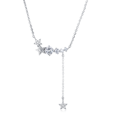 925 Sterling Silver Stunning Star Moissanite Necklace: Elegant Celestial Charm Meets Timeless Luxury