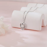 925 Sterling Silver Elegant Heart-shaped Moissanite Pendant Necklace With Silver Chain: Timeless Beauty For Any Occasion