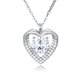 925 Sterling Silver Elegant Heart-shaped Moissanite Pendant Necklace With Silver Chain: Timeless Beauty For Any Occasion