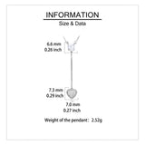 925 Sterling Silver Elegant Moissanite Heart Pendant Necklace: Timeless Luxury Jewelry Piece