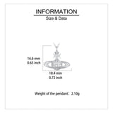 925 Sterling Silver Celestial Moissanite Planet Pendant Necklace