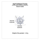 925 Sterling Silver Elegant Moissanite Sunburst Pendant Necklace | Luxury Jewelry Masterpiece