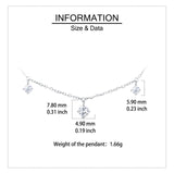 925 Sterling Silver Elegant Moissanite Necklace With Symmetric Pendant Design
