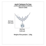 925 Sterling Silver Elegant Floral Moissanite Necklace With Marquise-cut Petals And Round Pendant Drop