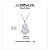 925 Sterling Silver Elegant Gourd-shaped Moissanite Pendant Necklace