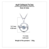 925 Sterling Silver Elegant Dolphin Tail Moissanite Necklace With Silver Chain Pendant