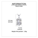 925 Sterling Silver Radiant Cut Zircon Star Accent Necklace In Sterling Silver