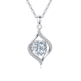925 Sterling Silver Elegant Zircon Pendant Necklace: Timeless Silver Jewelry With Sparkling Accents
