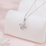 925 Sterling Silver Elegant Zircon Cross Pendant Necklace With Silver Chain And Sparkling Accents