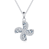 925 Sterling Silver Elegant Zircon Cross Pendant Necklace With Silver Chain And Sparkling Accents
