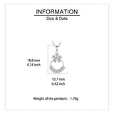 925 Sterling Silver Elegant Zircon Flower Pendant Necklace With Silver Chain