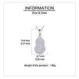 925 Sterling Silver Elegant Teardrop Zircon Pendant Necklace In Sterling Silver