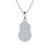 925 Sterling Silver Elegant Teardrop Zircon Pendant Necklace In Sterling Silver