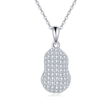 925 Sterling Silver Elegant Teardrop Zircon Pendant Necklace In Sterling Silver