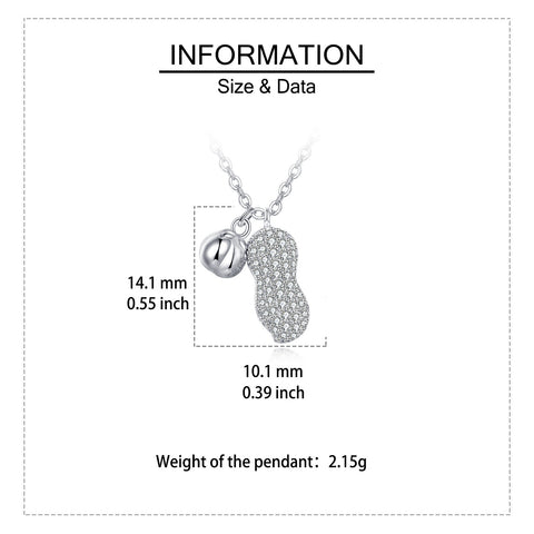 925 Sterling Silver Elegant Zircon-studded Pod Necklace With Sleek Chain Design