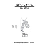 925 Sterling Silver **title:** Elegant Scarab & Oval Zircon Pendant Necklace