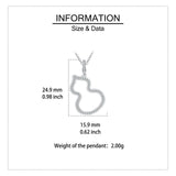 925 Sterling Silver Elegant Silver Zircon Heart-shaped Pendant Necklace With Wavy Design