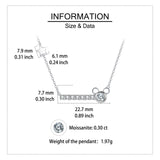 925 Sterling Silver Elegant Star & Moissanite Pendant Necklace In Sterling Silver