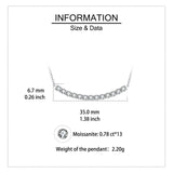925 Sterling Silver Elegant Moissanite Curved Bar Necklace In Sterling Silver