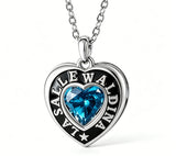 Copper Sterling Silver Personalized Birthstone Engraved Graduation Necklace for Class of 2026