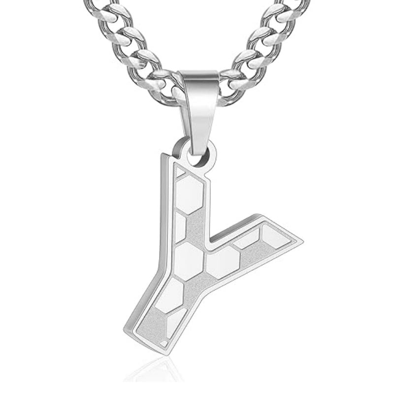 14K Gold Plated Soccer Initial Pendant Necklace for Men