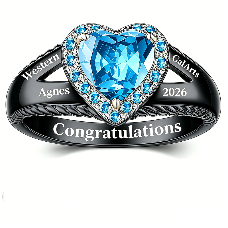 Sterling Silver Personalized Graduation Ring for Class of 2026