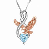 Sterling Silver 12 Month Birthstone Infinity Heart Animal Pendant Necklace Christmas Birthday Jewelry Gift