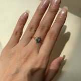 Sterling Silver Natural Moss Agate  Ring