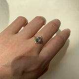 Sterling Silver Natural Moss Agate  Ring