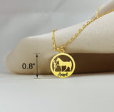 Sterling Silver Personalized Horse Name Pendant Necklace