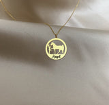 Sterling Silver Personalized Horse Name Pendant Necklace