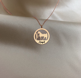 Sterling Silver Personalized Horse Name Pendant Necklace