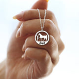 Sterling Silver Personalized Horse Name Pendant Necklace
