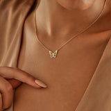Sterling Silver Butterfly Pendant Necklace