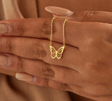 Sterling Silver Butterfly Pendant Necklace
