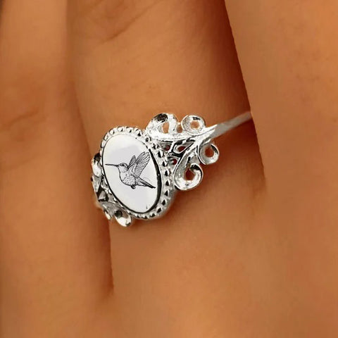 Sterling Silver Hummingbird Animal Ring
