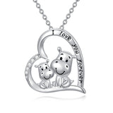 Sterling Silver Cubic Zirconia Hippo Pendant Necklace