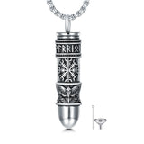 Sterling Silver Bear Lion Eagle Compass Tree of Life Bullet Urn Necklaces for Ashes