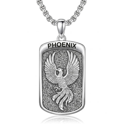 Sterling Silver Tiger Eagle Lion Dragon Phoenix Necklace for Men Animal Jewelry Gifts for Chrismas Birthday
