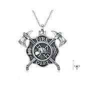 Sterling Silver Firefighter Urn Necklace
