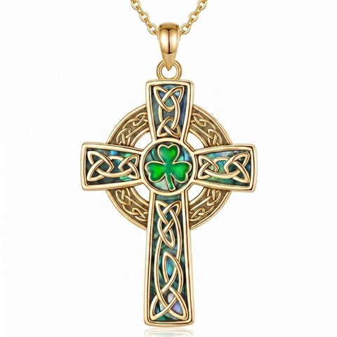 14K Gold Plated Cross Necklace for Women
